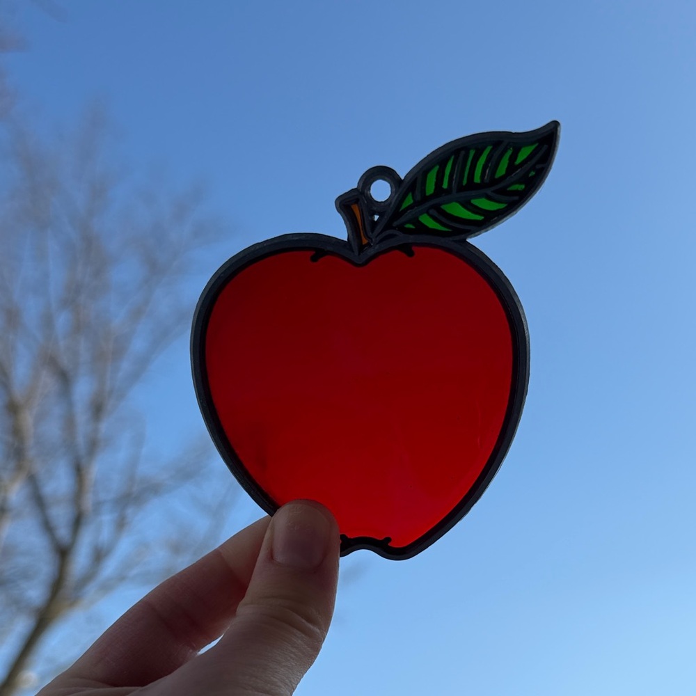 Vintage Red Apple Suncatcher